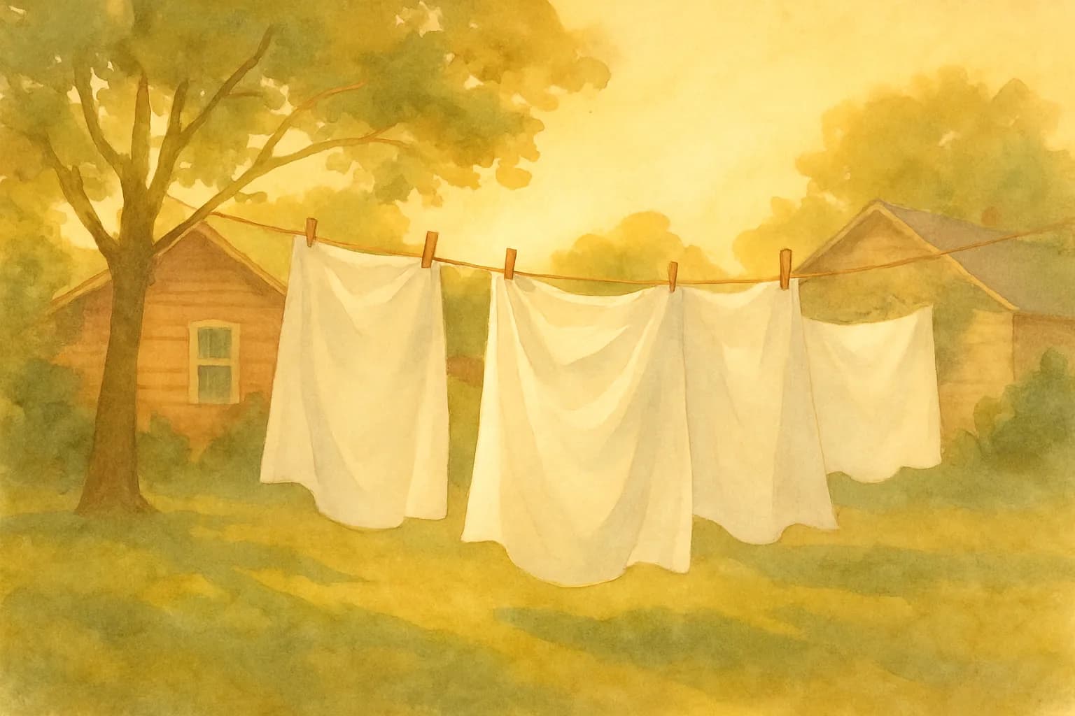 The Quiet Art of Hanging Laundry on a Line