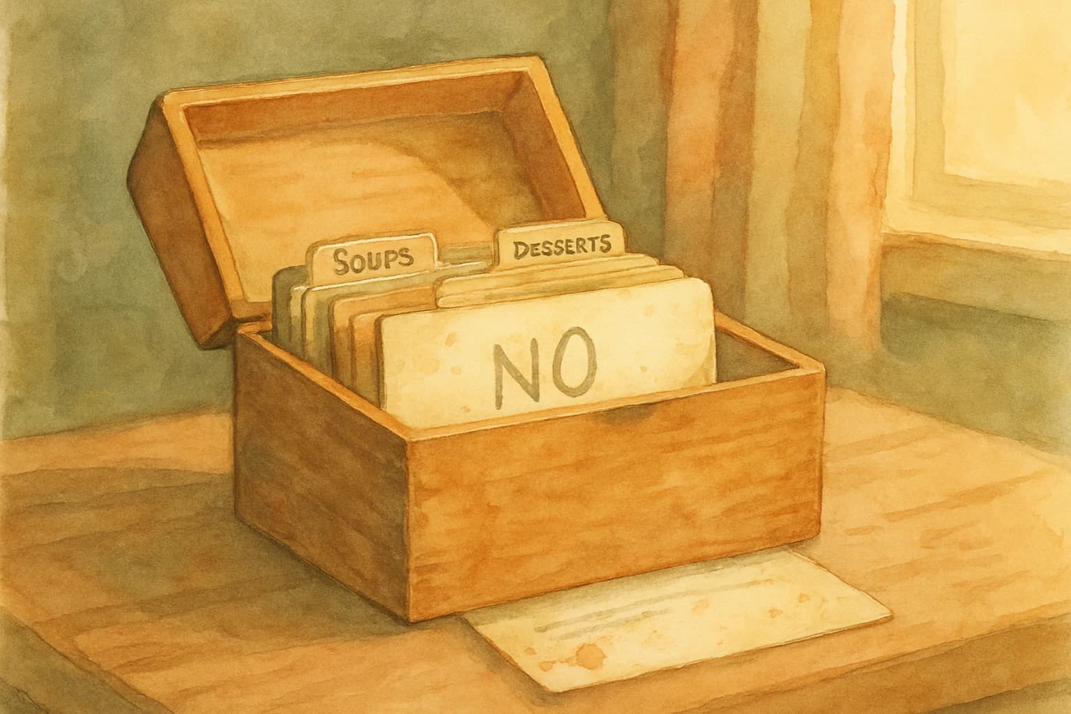 The Grease Spot and the Pencil Ghost: What a Recipe Card Actually Records